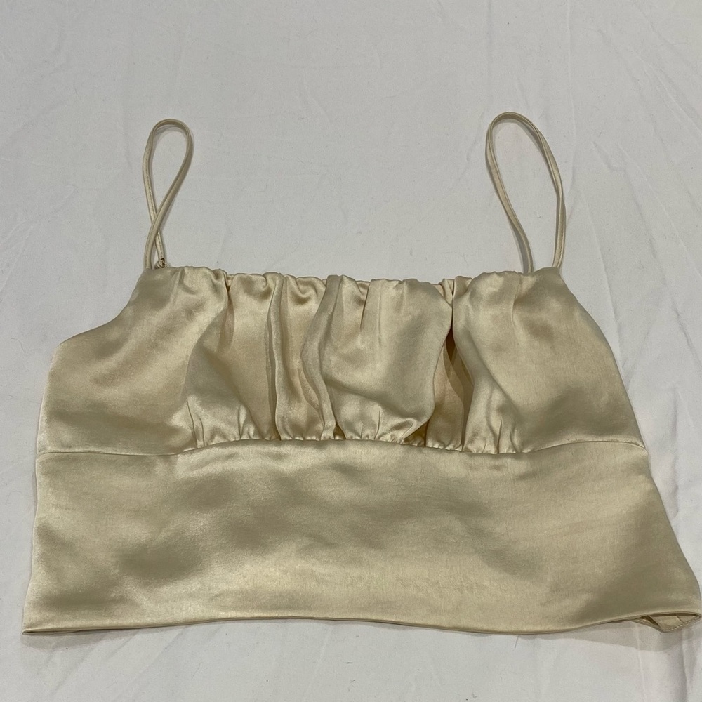 Cute silk crop top